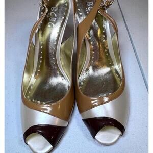 Stylish BCBG Peep-Toe Slingback Heels